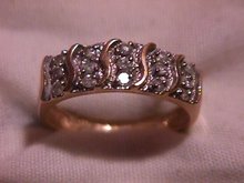 14K Solid Gold (2-Tone) and Diamond Journey Ring