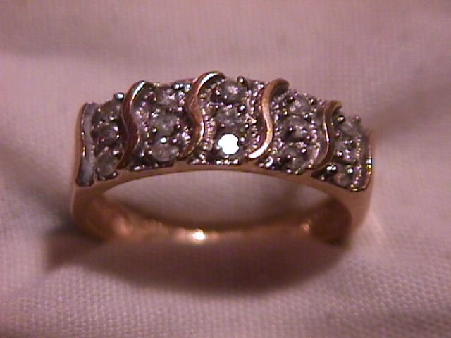 14K Solid Gold (2-Tone) and Diamond Journey Ring