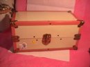 Pink & Cream Metal Trunk for Small Dolls