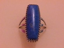 Hand Made Sterling and Lapis Ring