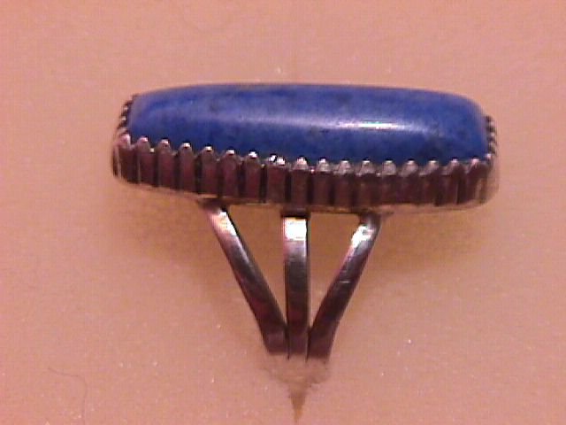 Hand Made Sterling and Lapis Ring