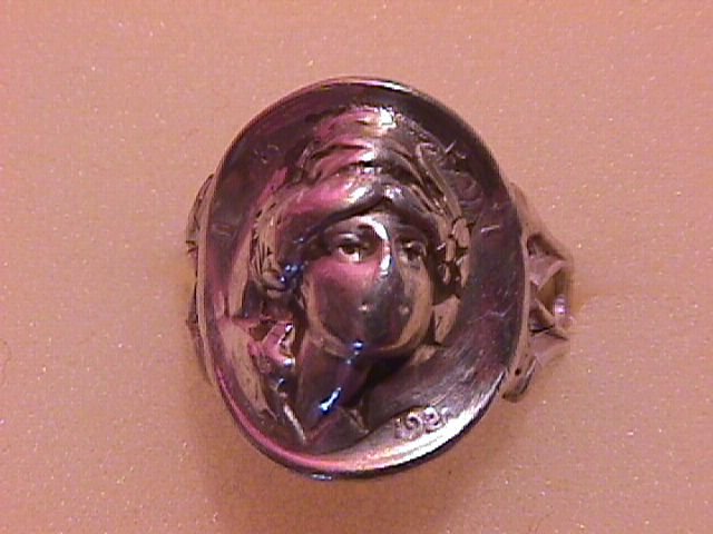 Sterling Mercury Dime (Liberty) Ring