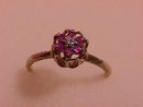 Antique 10K Solid Yellow Gold & Ruby Ladies Ring