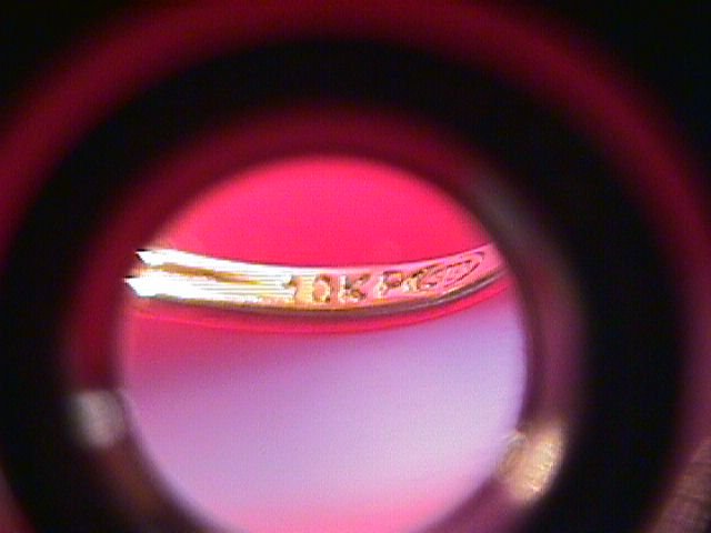 Antique 10K Solid Yellow Gold & Ruby Ladies Ring