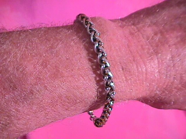 Sterling Silver Man's (Wheat-Chain) Bracelet
