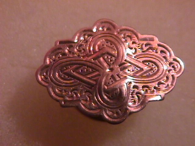 1850 Era Solid Gold Front- Fancy Button