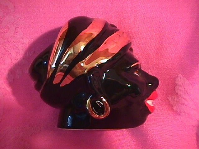 African Maiden Head Vase