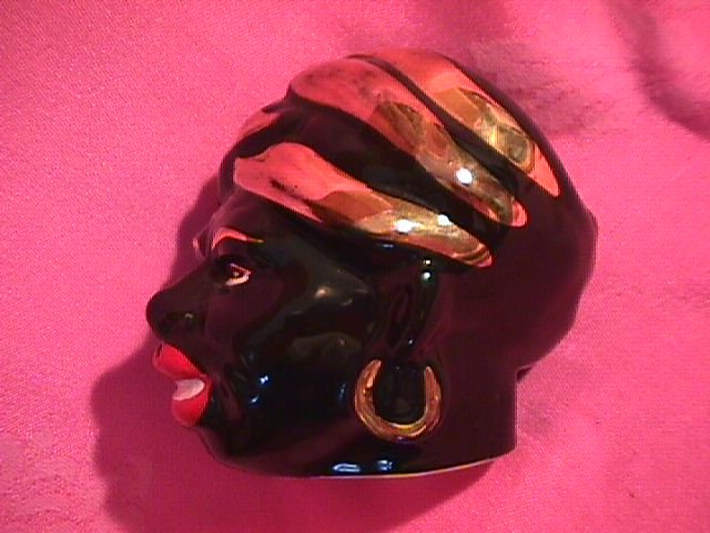 African Maiden Head Vase