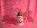 Christmas-Holly Berries Hurricane Lamp