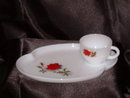 Federal Glass Co Rosecrest Snack Set