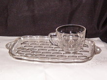 Federal Glass Yorktown Snack Plate & Cup