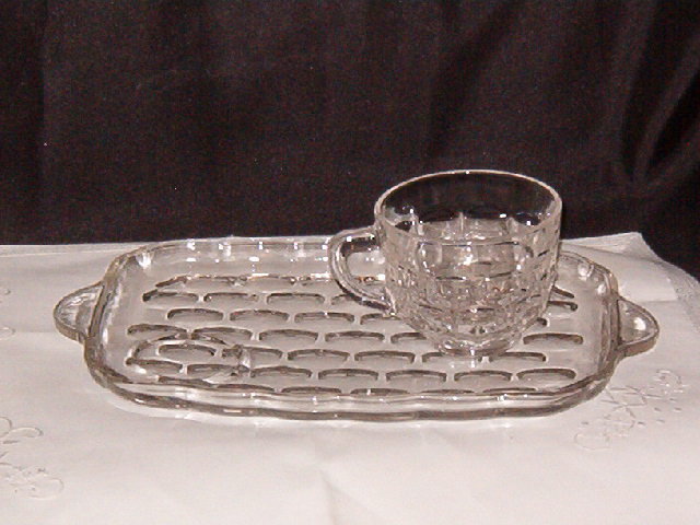 Federal Glass Yorktown Snack Plate & Cup