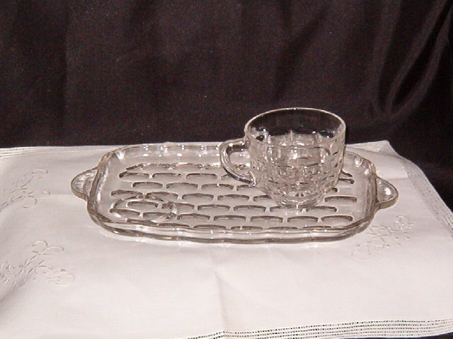 Federal Glass Yorktown Snack Plate & Cup