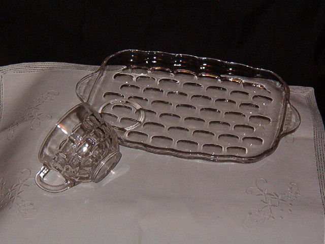 Federal Glass Yorktown Snack Plate & Cup