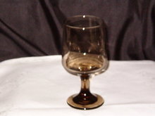 Libbey Rock Sharpe Tawny Accent Goblet