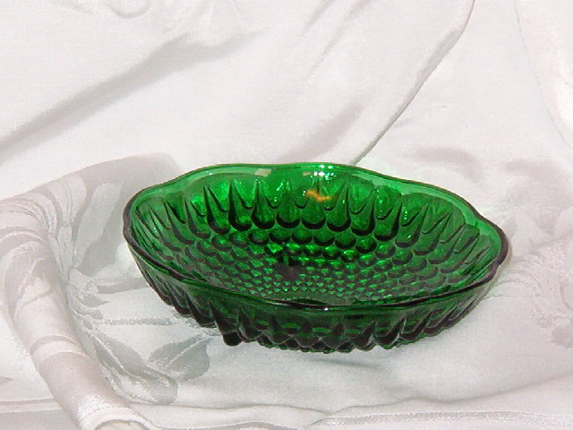 Anchor Hocking Forest Green 3 Toed Bowl