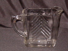 Hazel Atlas Chevron Clear Creamer