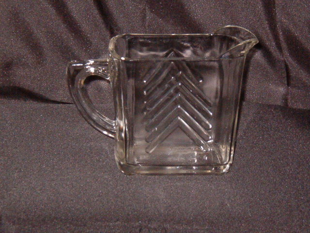 Hazel Atlas Chevron Clear Creamer