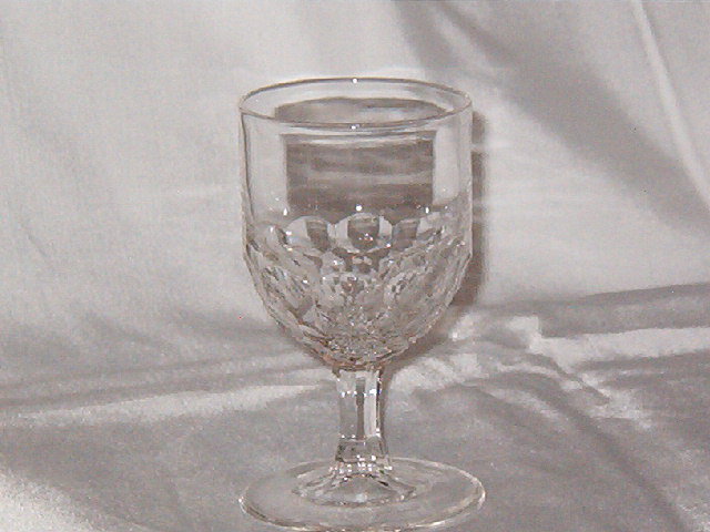 EAPG Honeycomb Wine Glass