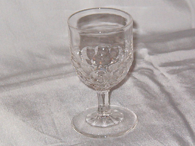 EAPG Honeycomb Wine Glass