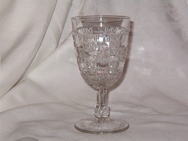 US Glass Log & Star Goblet