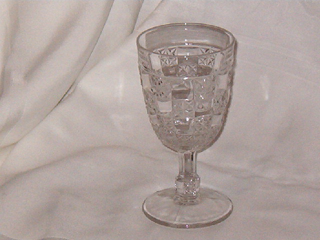 US Glass Log & Star Goblet