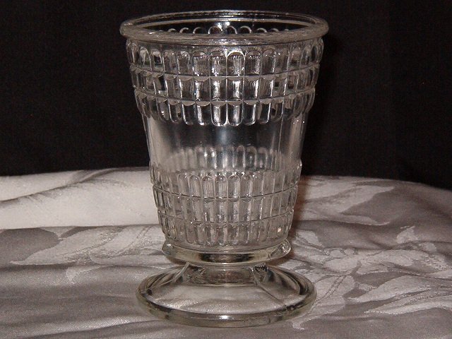 EAPG Columbia Glass Double Beetle Band Spooner