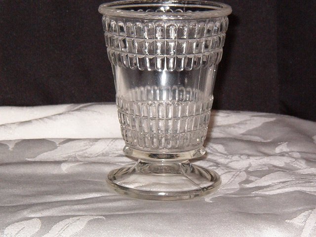 EAPG Columbia Glass Double Beetle Band Spooner