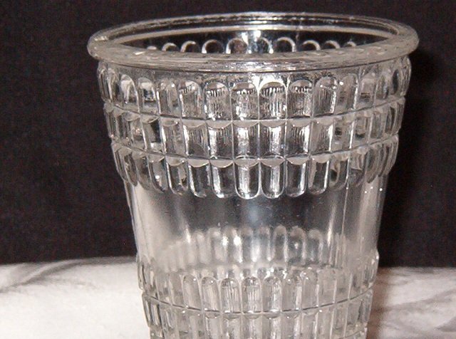 EAPG Columbia Glass Double Beetle Band Spooner