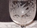 EAPG Etched Swan Goblet