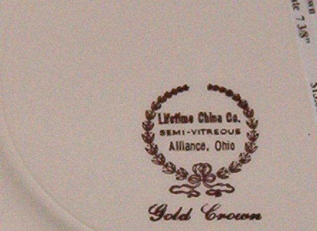 Lifetime China Gold Crown Salad Plate