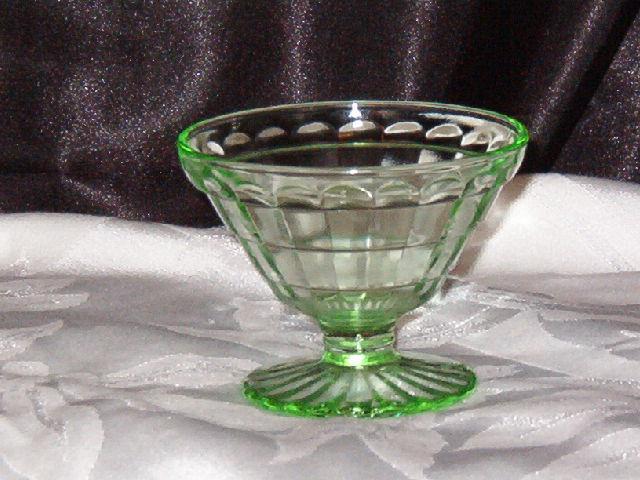 Anchor Hocking Block Optic Green Sherbet