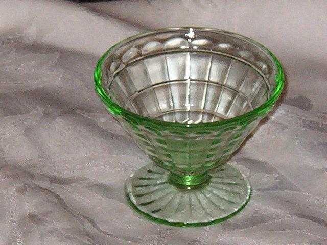 Anchor Hocking Block Optic Green Sherbet