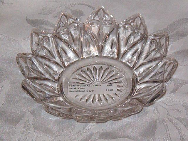 Federal Glass Petal Bowl
