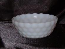 Anchor Hocking Bubble Milk Glass Fruit Bowl