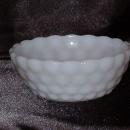 Anchor Hocking Bubble Milk Glass Fruit Bowl