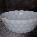 Anchor Hocking Bubble Milk Glass Fruit Bowl