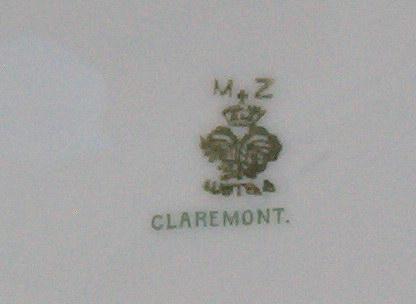 M Z Austria Altrohlau Dinner Plate