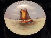 B & H Limoges Sail Boat Plate