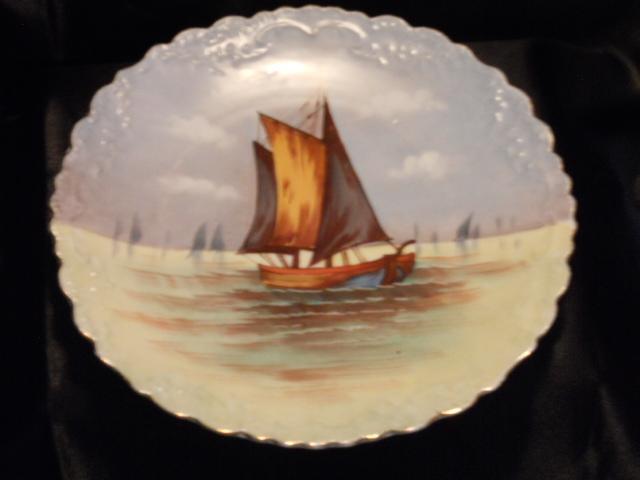 B & H Limoges Sail Boat Plate