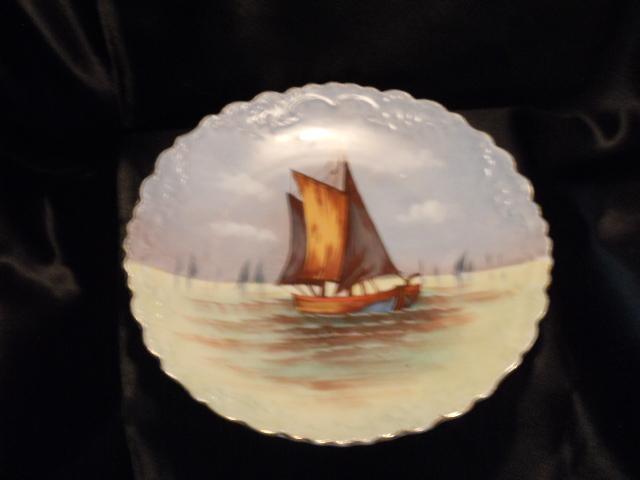 B & H Limoges Sail Boat Plate