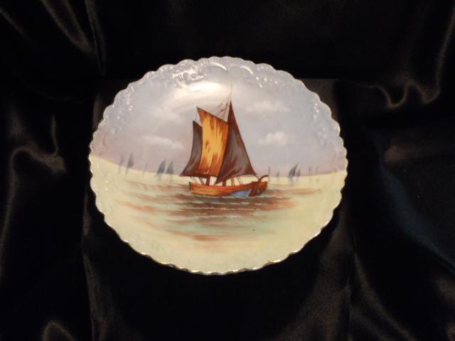 B & H Limoges Sail Boat Plate