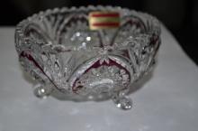 Echt Bleikristall Crystal Footed Dish