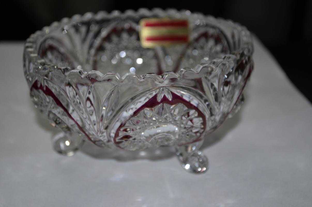 Echt Bleikristall Crystal Footed Dish