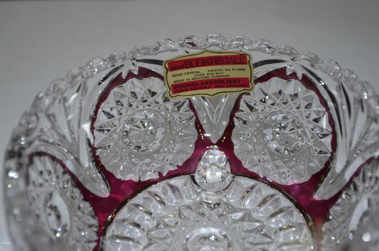 Echt Bleikristall Crystal Footed Dish