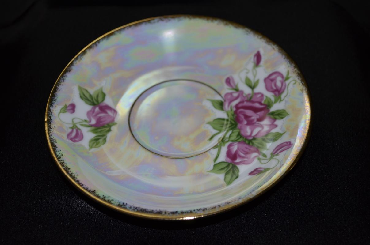 Enesco China April Sweetpea Saucer