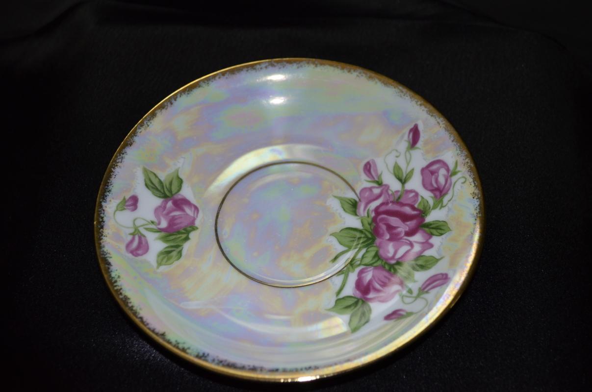 Enesco China April Sweetpea Saucer