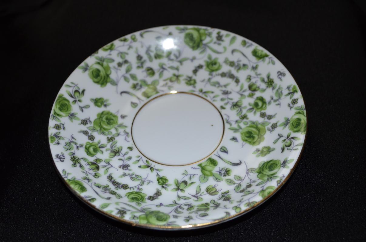 Norleans Green Flowerd Saucer
