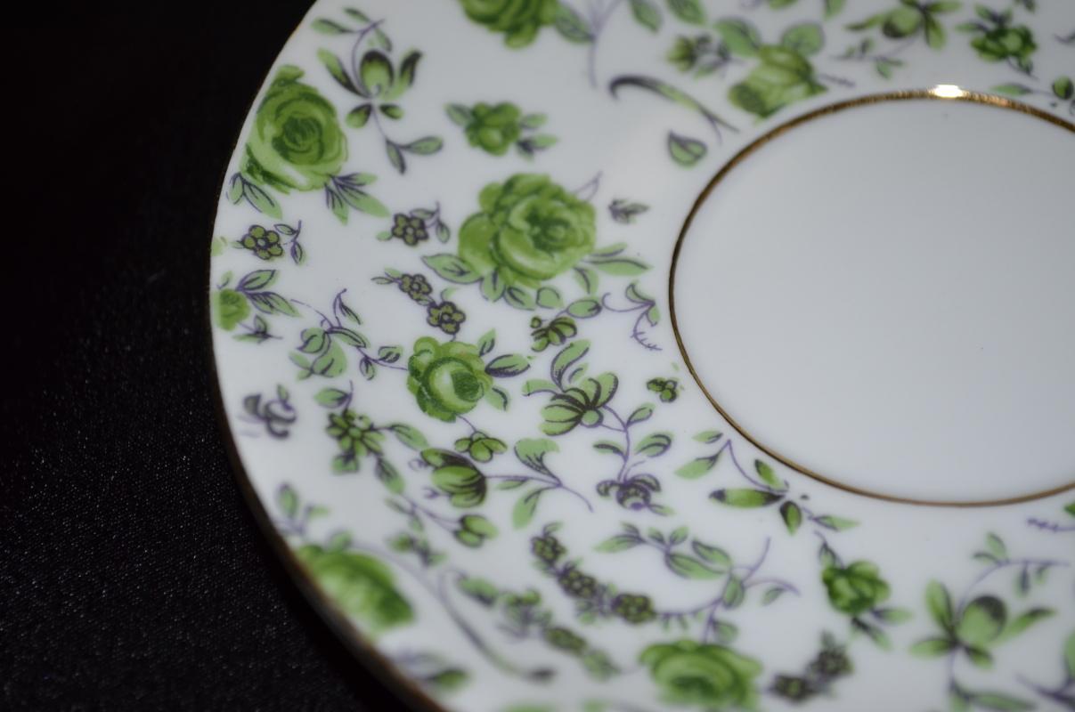 Norleans Green Flowerd Saucer
