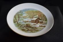 Currier & Ives Home in the Wilderness Plate